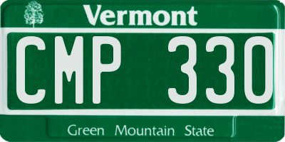VT license plate CMP330