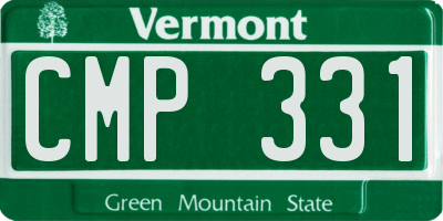 VT license plate CMP331