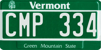 VT license plate CMP334