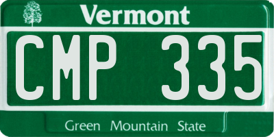 VT license plate CMP335