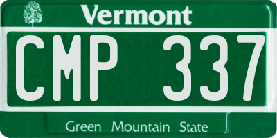 VT license plate CMP337