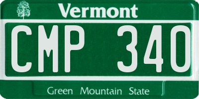 VT license plate CMP340