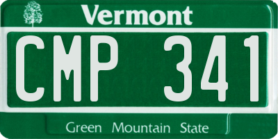 VT license plate CMP341