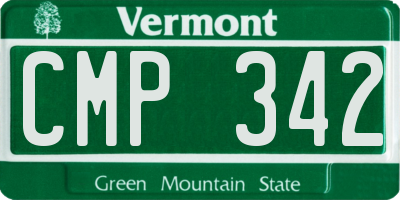 VT license plate CMP342