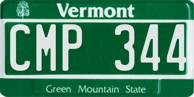 VT license plate CMP344