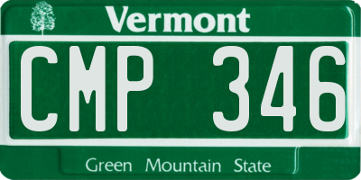 VT license plate CMP346