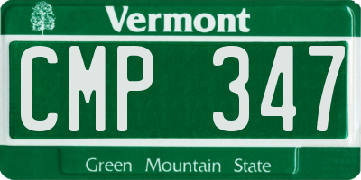 VT license plate CMP347