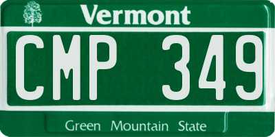 VT license plate CMP349