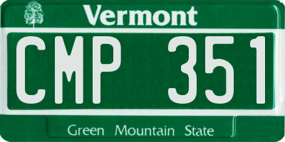 VT license plate CMP351