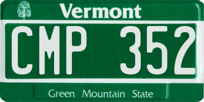 VT license plate CMP352
