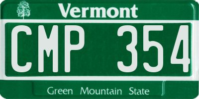 VT license plate CMP354