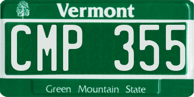VT license plate CMP355