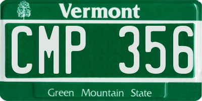 VT license plate CMP356
