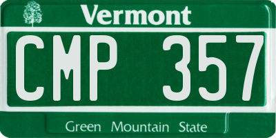 VT license plate CMP357