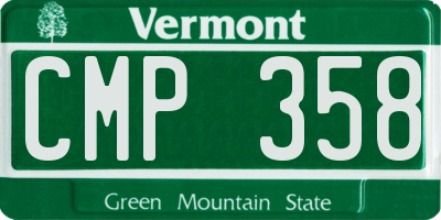 VT license plate CMP358