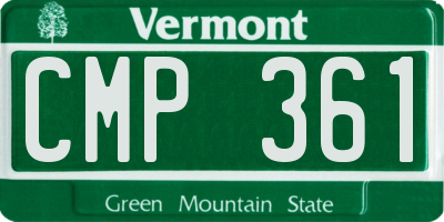 VT license plate CMP361