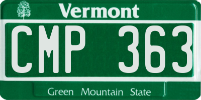 VT license plate CMP363