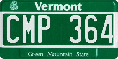 VT license plate CMP364