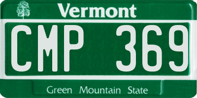 VT license plate CMP369