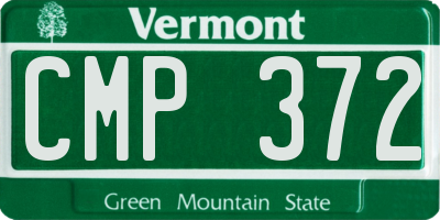 VT license plate CMP372