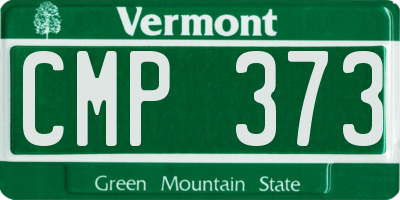VT license plate CMP373