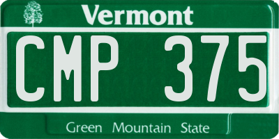 VT license plate CMP375