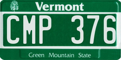 VT license plate CMP376