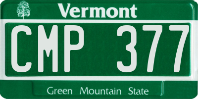 VT license plate CMP377