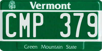 VT license plate CMP379
