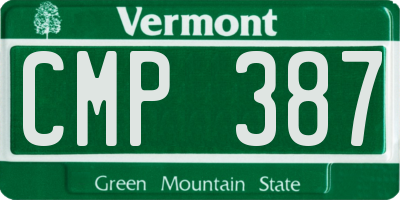 VT license plate CMP387