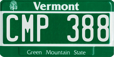 VT license plate CMP388