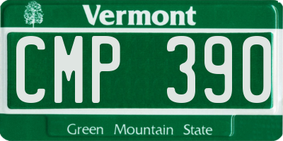 VT license plate CMP390