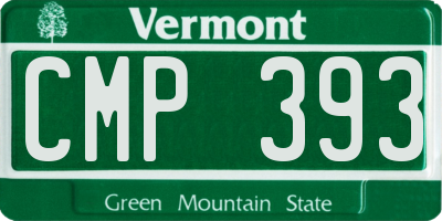 VT license plate CMP393