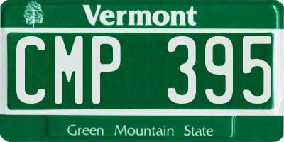 VT license plate CMP395
