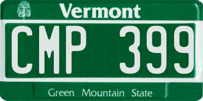 VT license plate CMP399