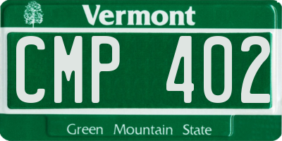 VT license plate CMP402