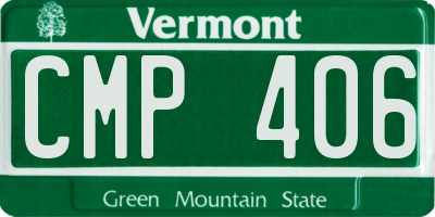 VT license plate CMP406