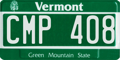 VT license plate CMP408