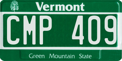 VT license plate CMP409