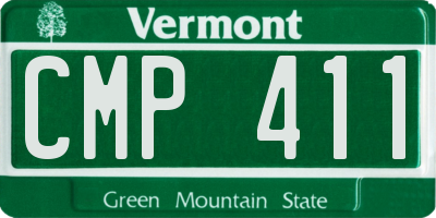 VT license plate CMP411