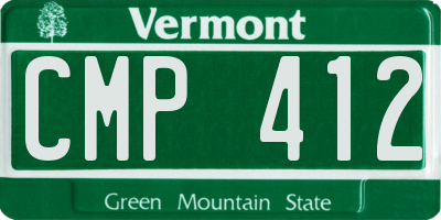 VT license plate CMP412