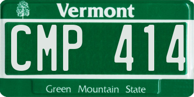 VT license plate CMP414