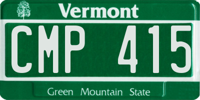 VT license plate CMP415