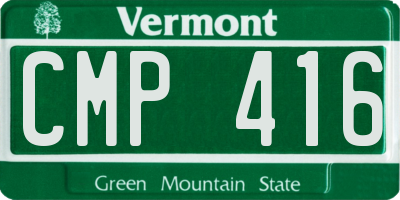 VT license plate CMP416