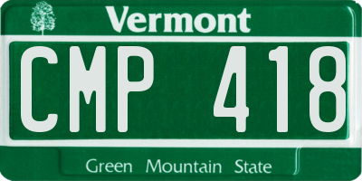 VT license plate CMP418