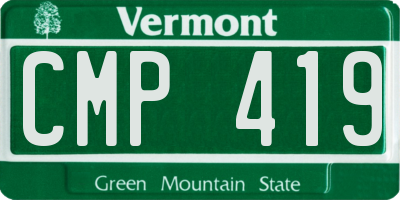 VT license plate CMP419