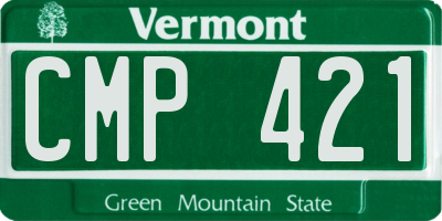 VT license plate CMP421