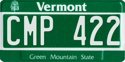 VT license plate CMP422