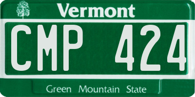 VT license plate CMP424