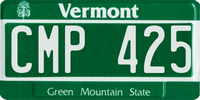 VT license plate CMP425
